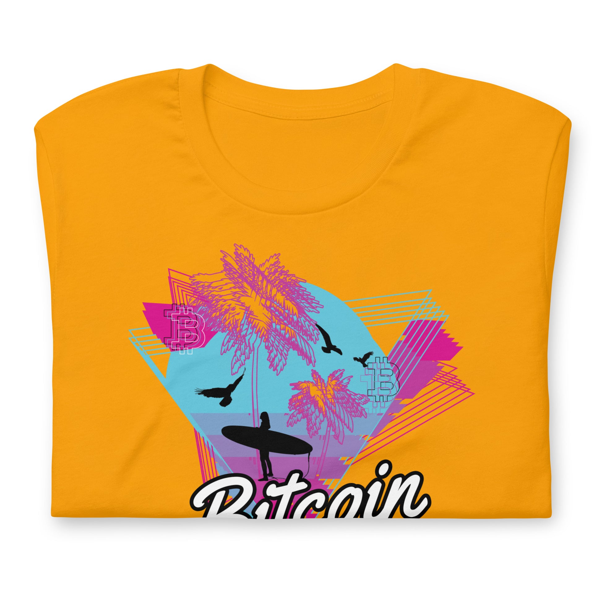 Bitcoin Surf Neon T-Shirt In N Out Crypto