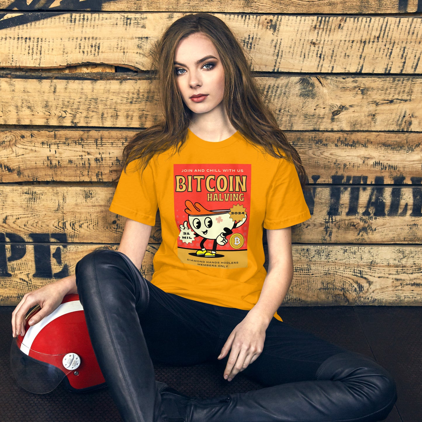 Bitcoin Retro 70s T-Shirt In N Out Crypto