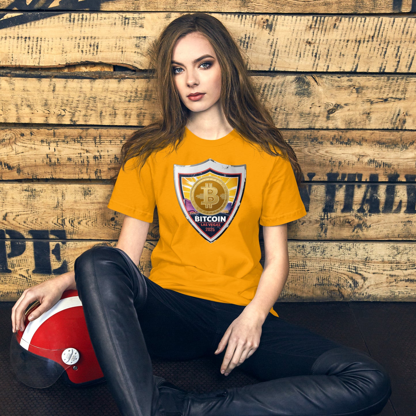 Bitcoin Las Vegas 2025 Shield T-Shirt In N Out Crypto