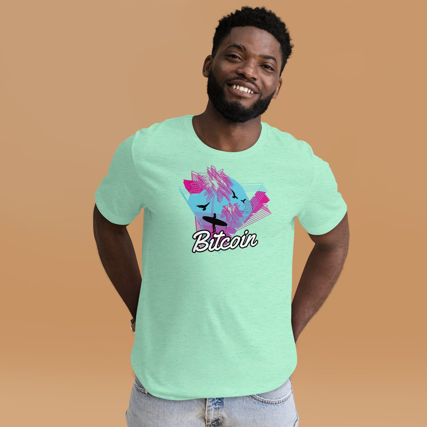 Bitcoin Surf Neon T-Shirt In N Out Crypto