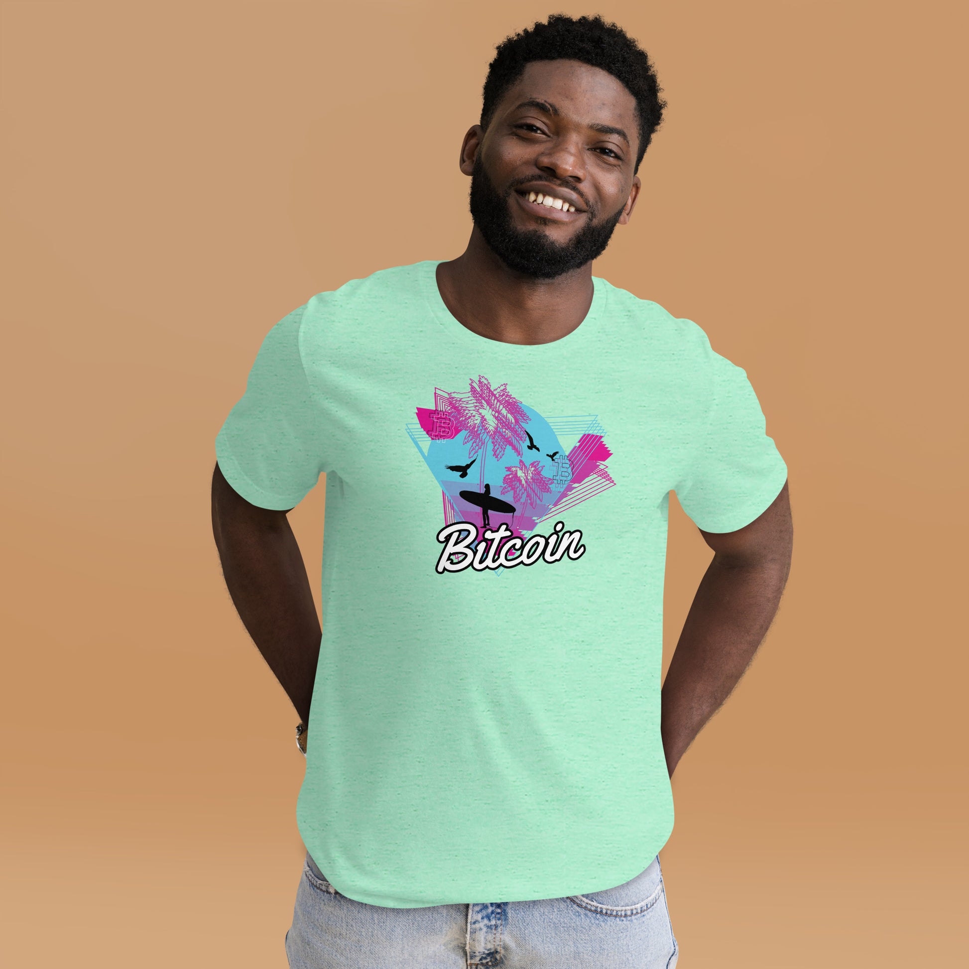 Bitcoin Surf Neon T-Shirt In N Out Crypto