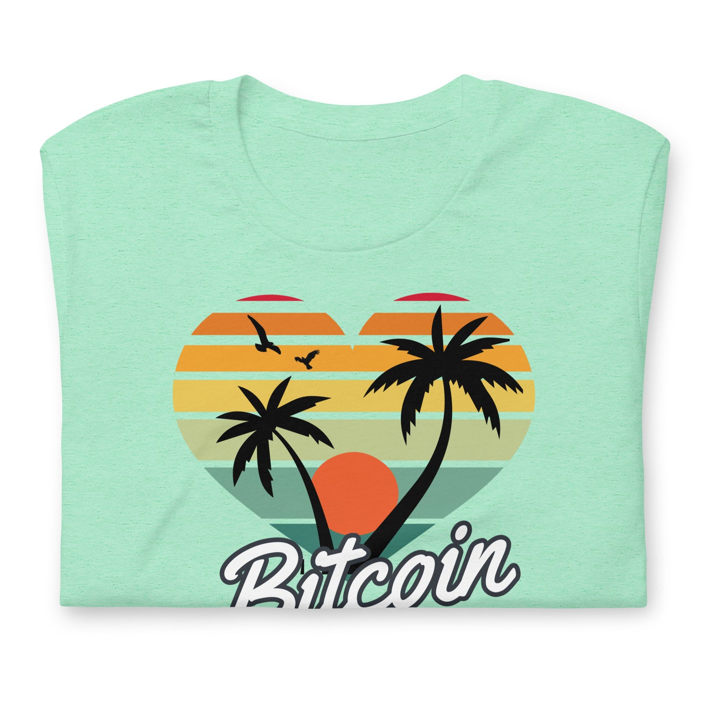 Bitcoin Sunset Palms T-Shirt In N Out Crypto