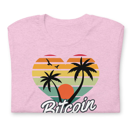 Bitcoin Sunset Palms T-Shirt In N Out Crypto