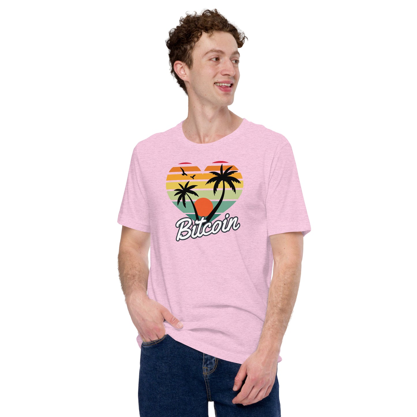 Bitcoin Sunset Palms T-Shirt In N Out Crypto