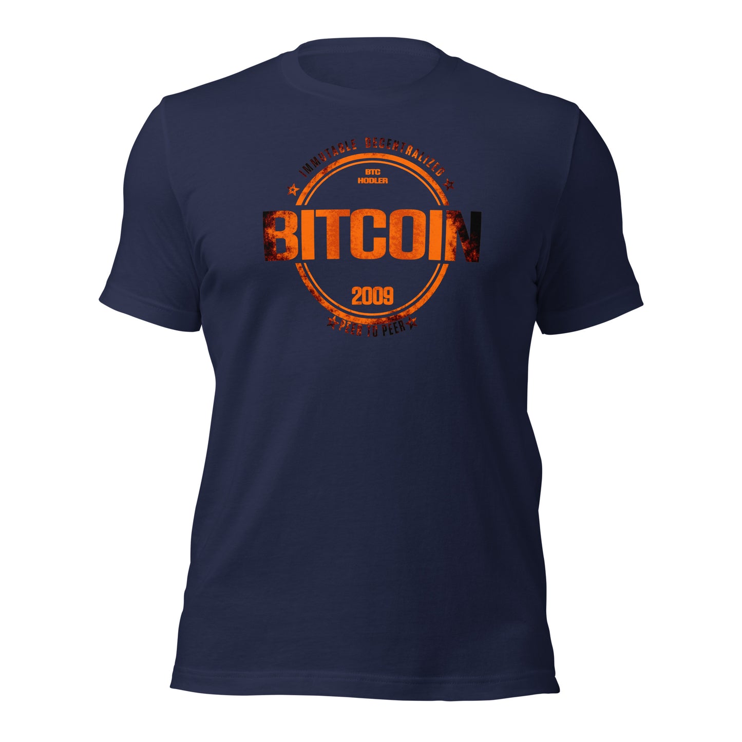 Bitcoin Distress Circle T-Shirt printful