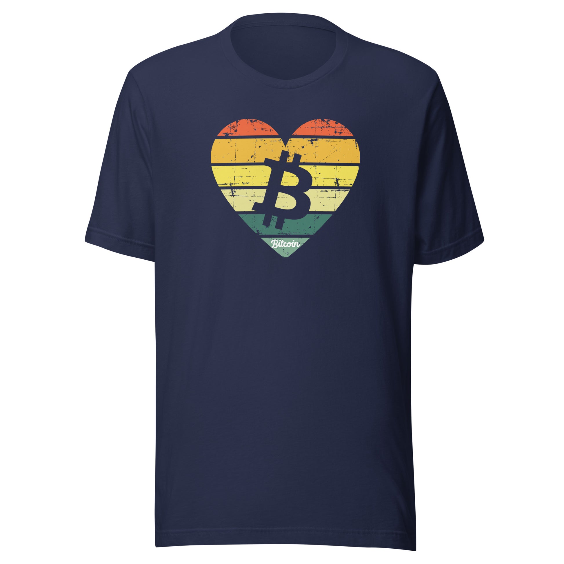 Bitcoin Heart Sunset Tee printful