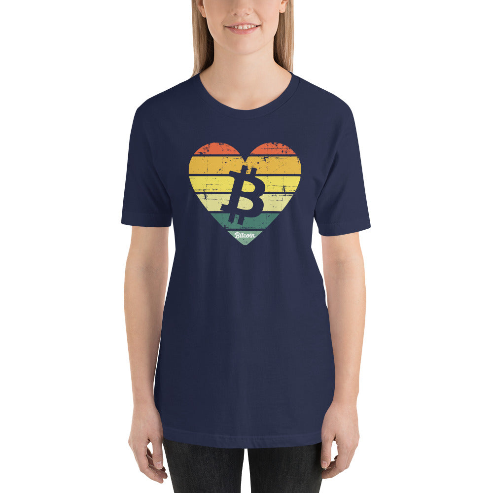 Bitcoin Heart Sunset Tee printful