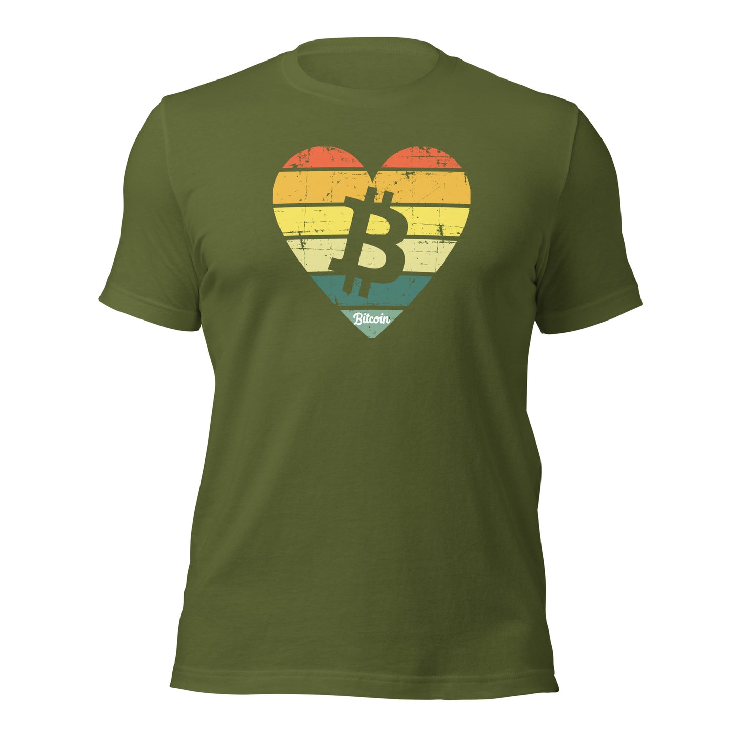 Bitcoin Heart Sunset Tee printful