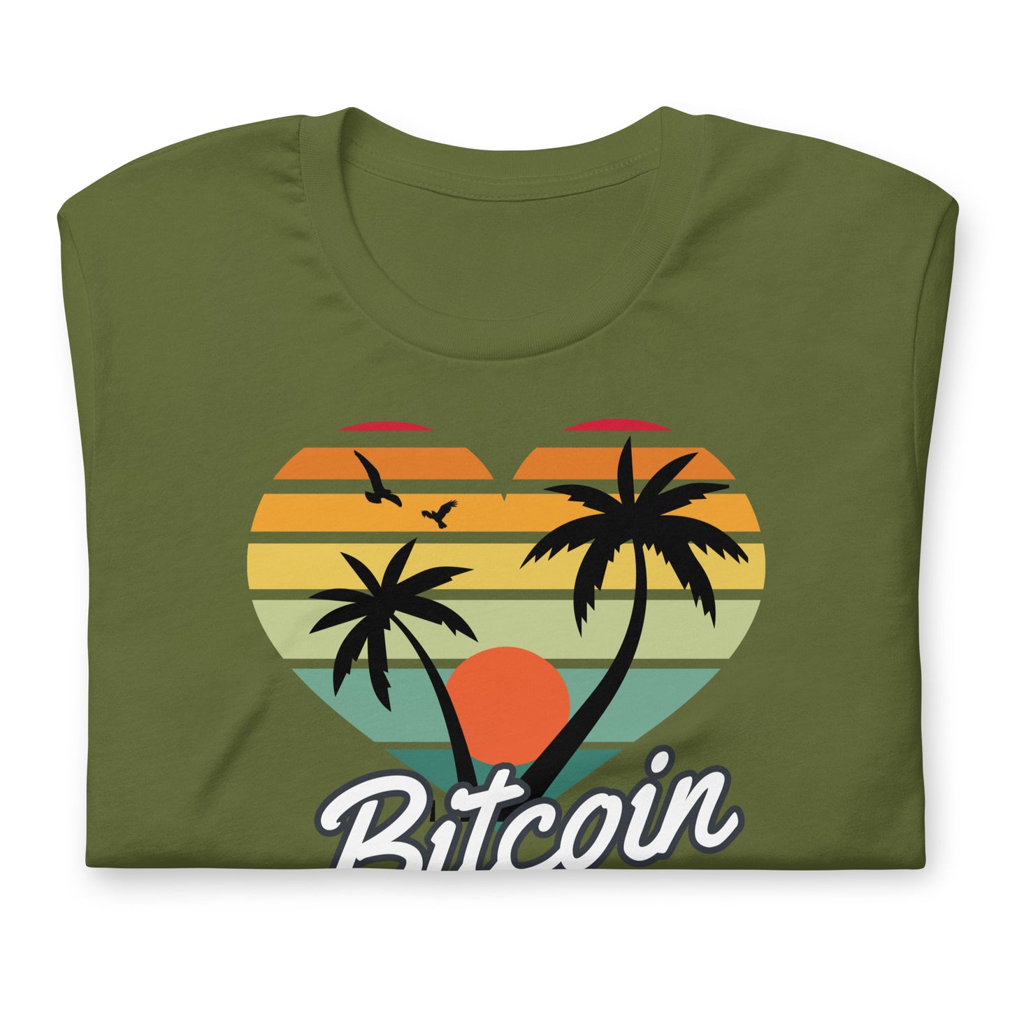 Bitcoin Sunset Palms T-Shirt In N Out Crypto