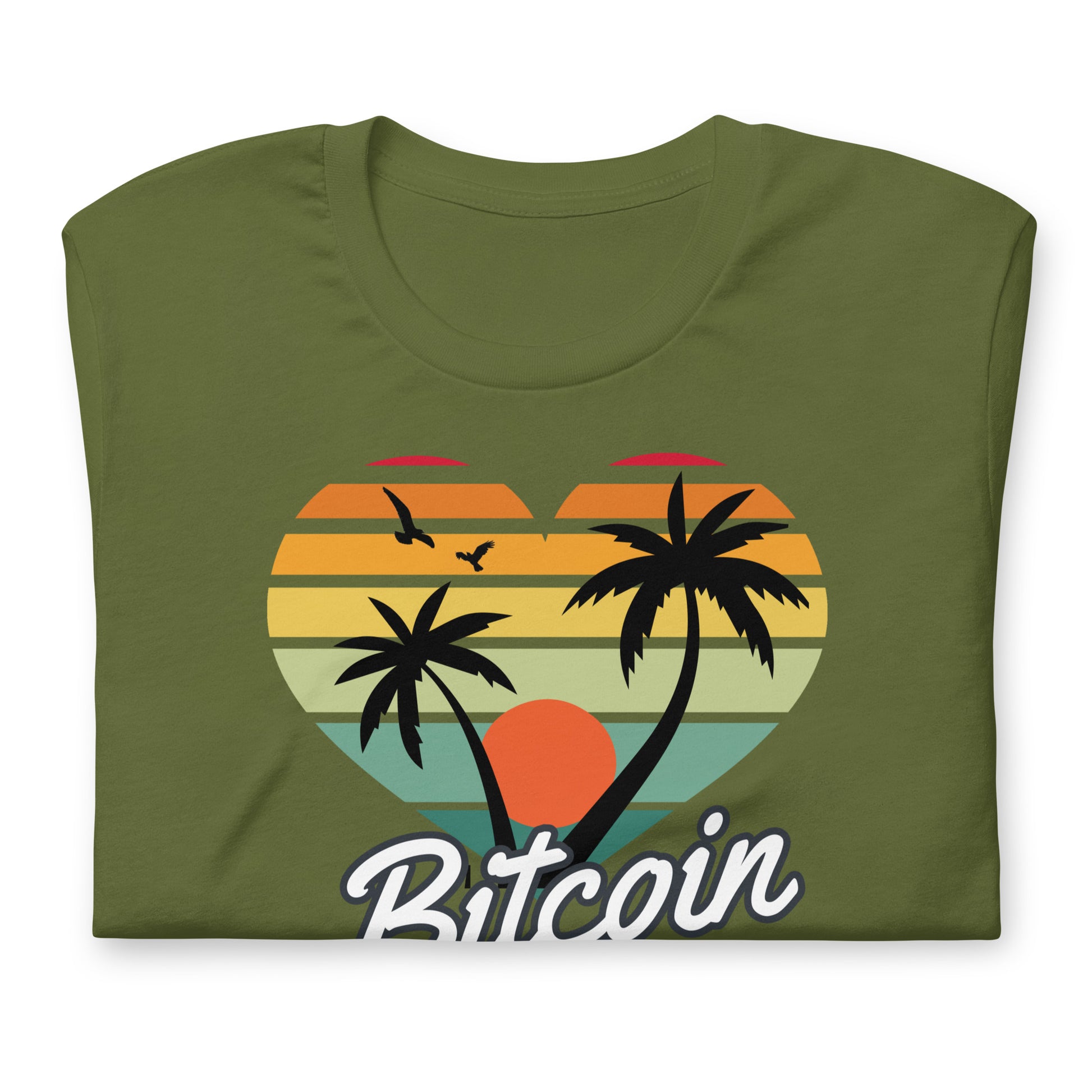 Bitcoin Sunset Palms T-Shirt In N Out Crypto