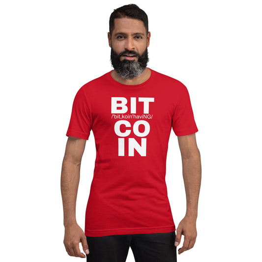 Bitcoin Having T-Shirt In N Out Crypto
