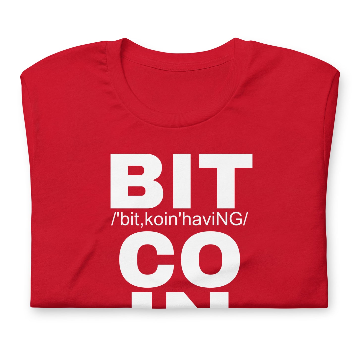 Bitcoin Having T-Shirt In N Out Crypto
