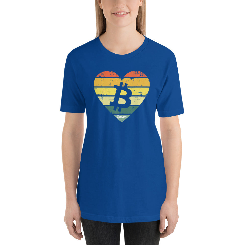 Bitcoin Heart Sunset Tee printful