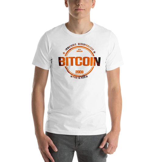 Bitcoin Distress Circle T-Shirt printful