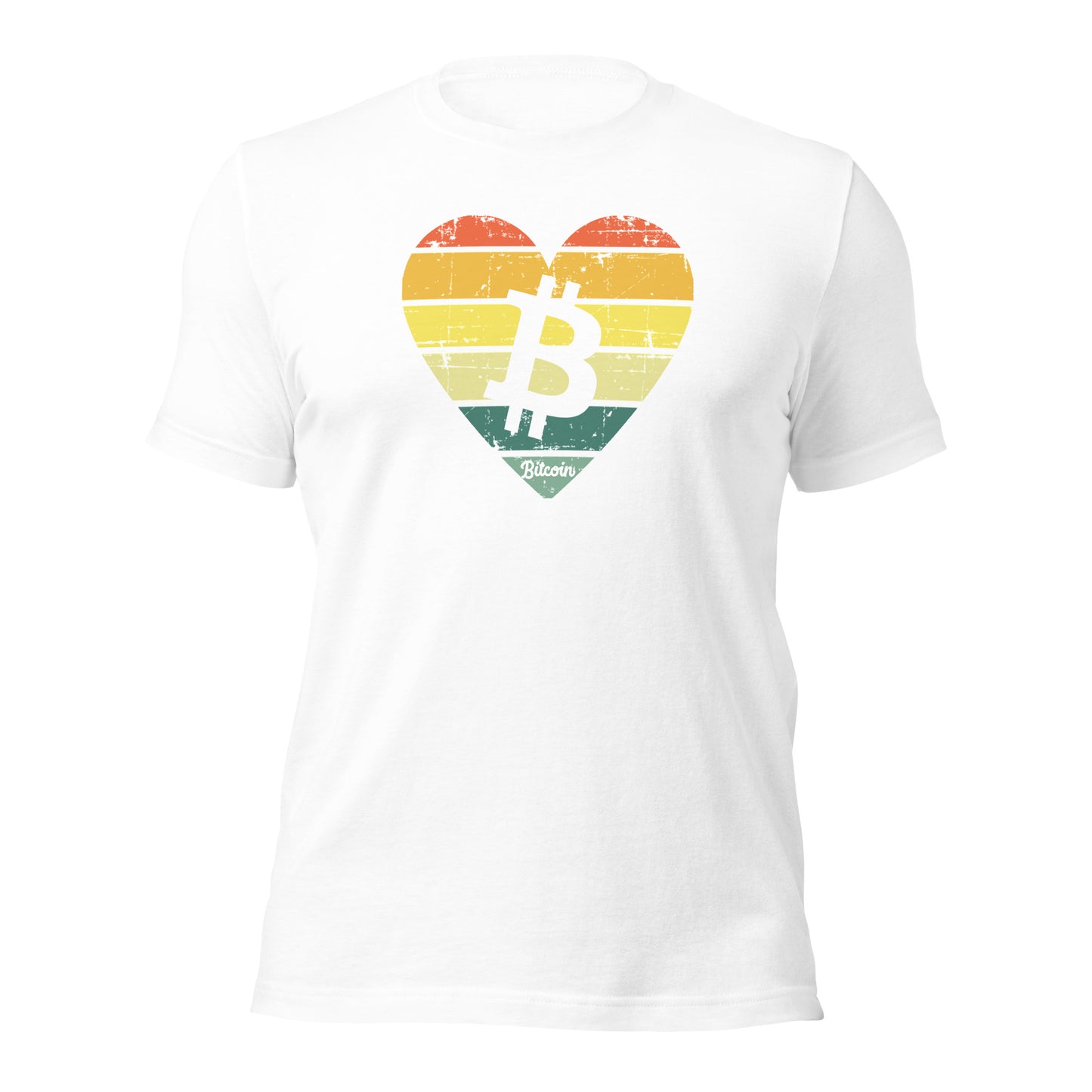 Bitcoin Heart Sunset Tee printful