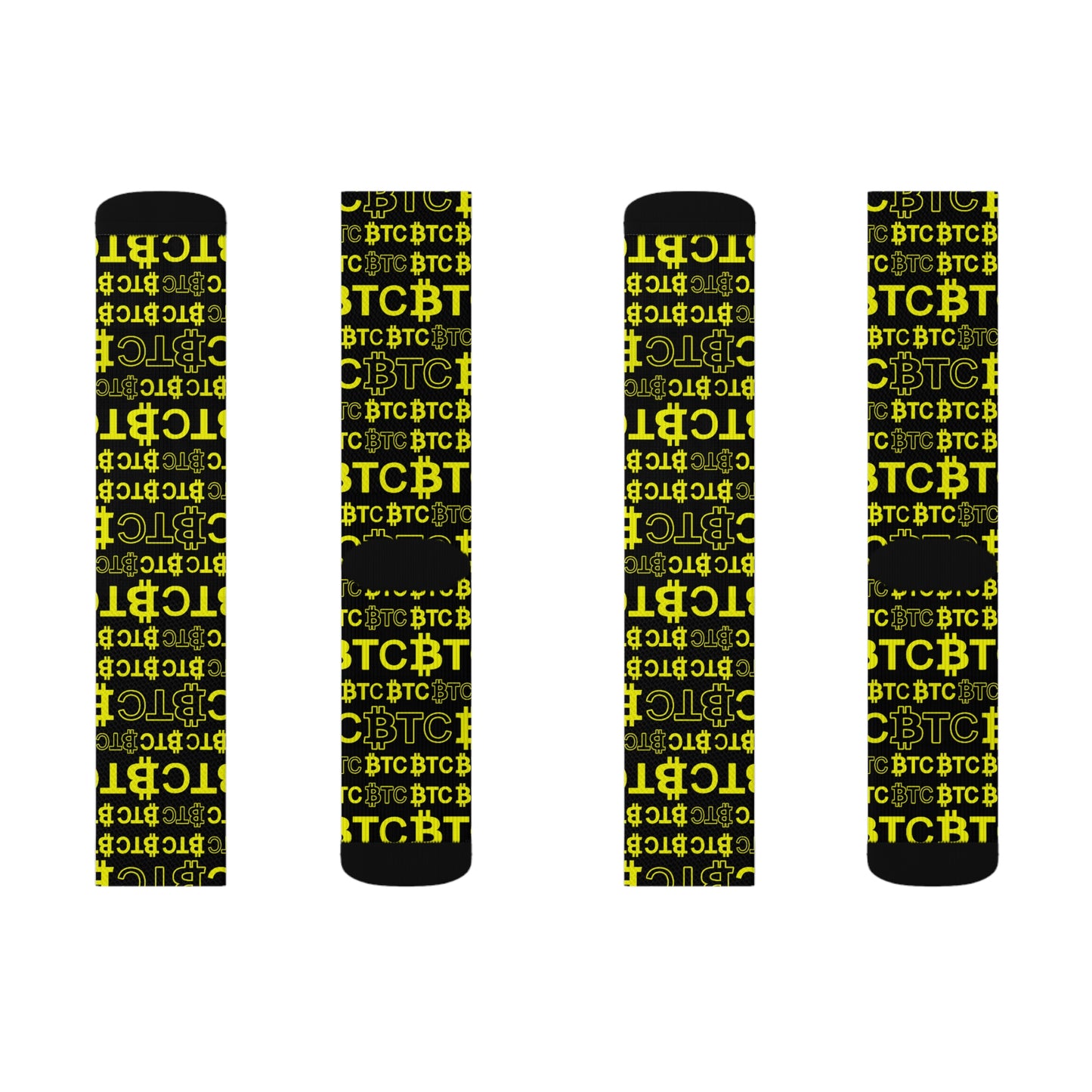Bitcoin Dubay Yellow Socks Printify