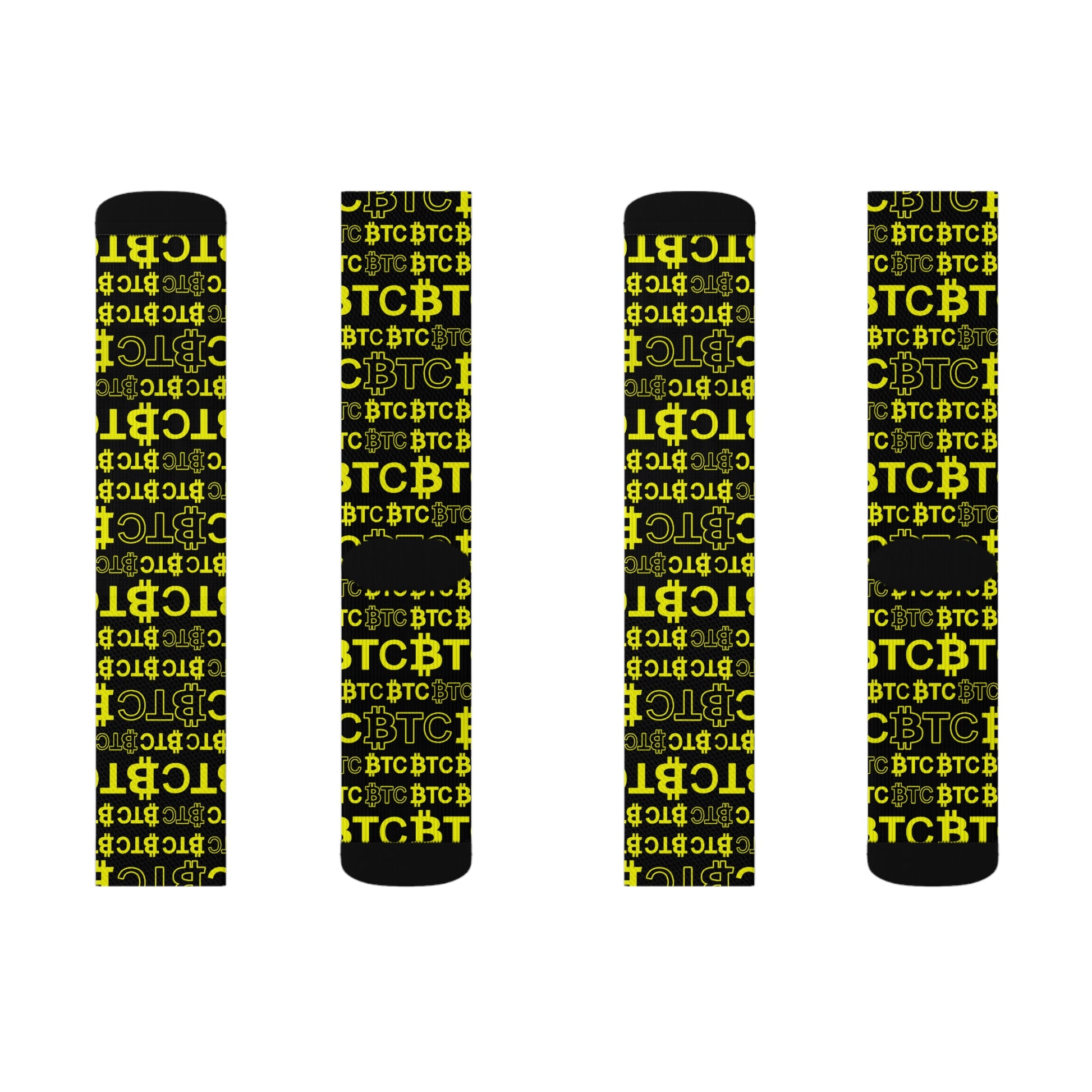 Bitcoin Dubay Yellow Socks Printify