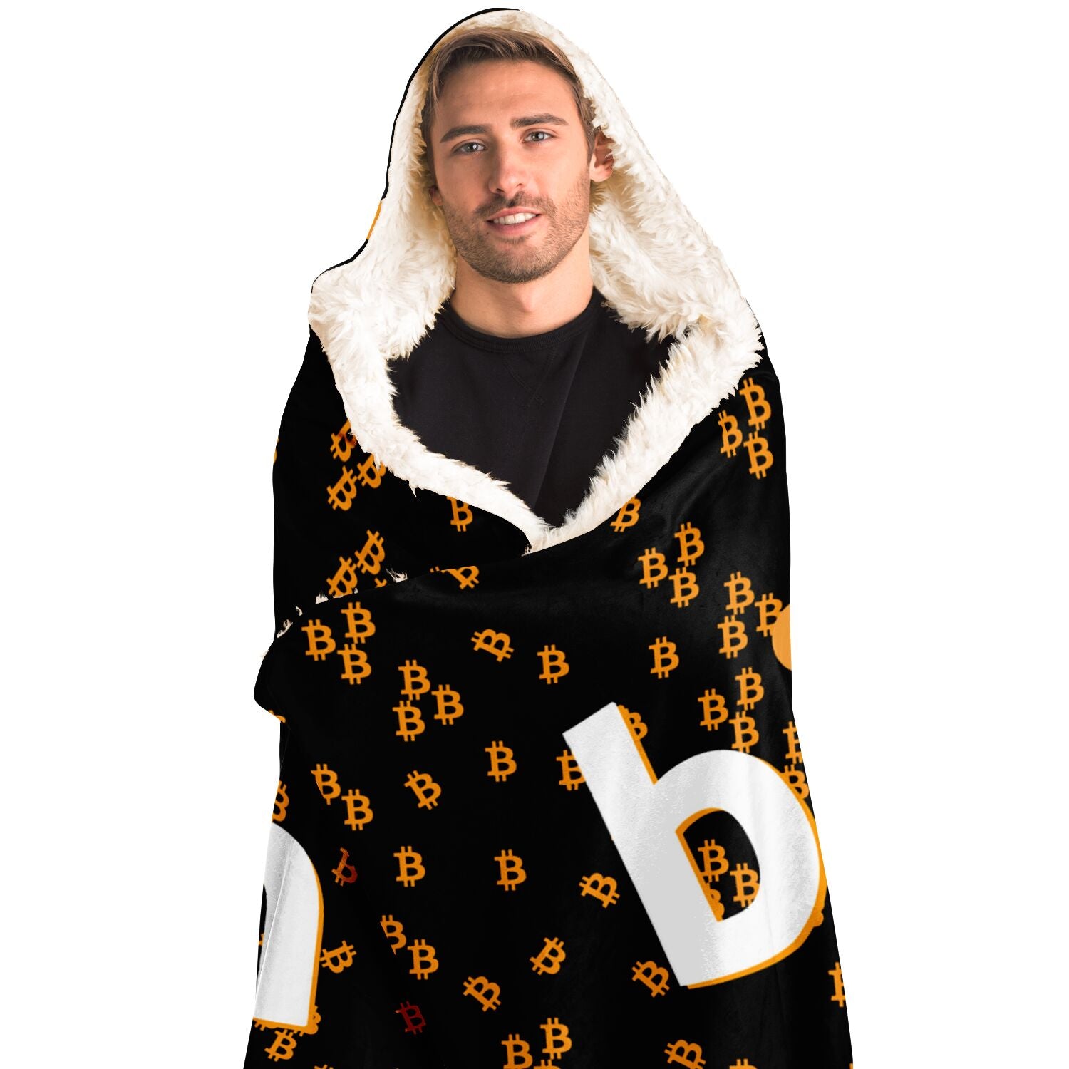 Bitcoin Scatter Hooded Blanket In N Out Crypto