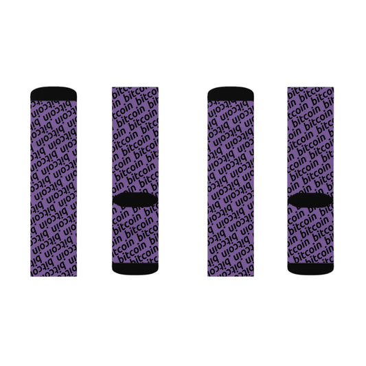 Bitcoin Purple Socks Printify