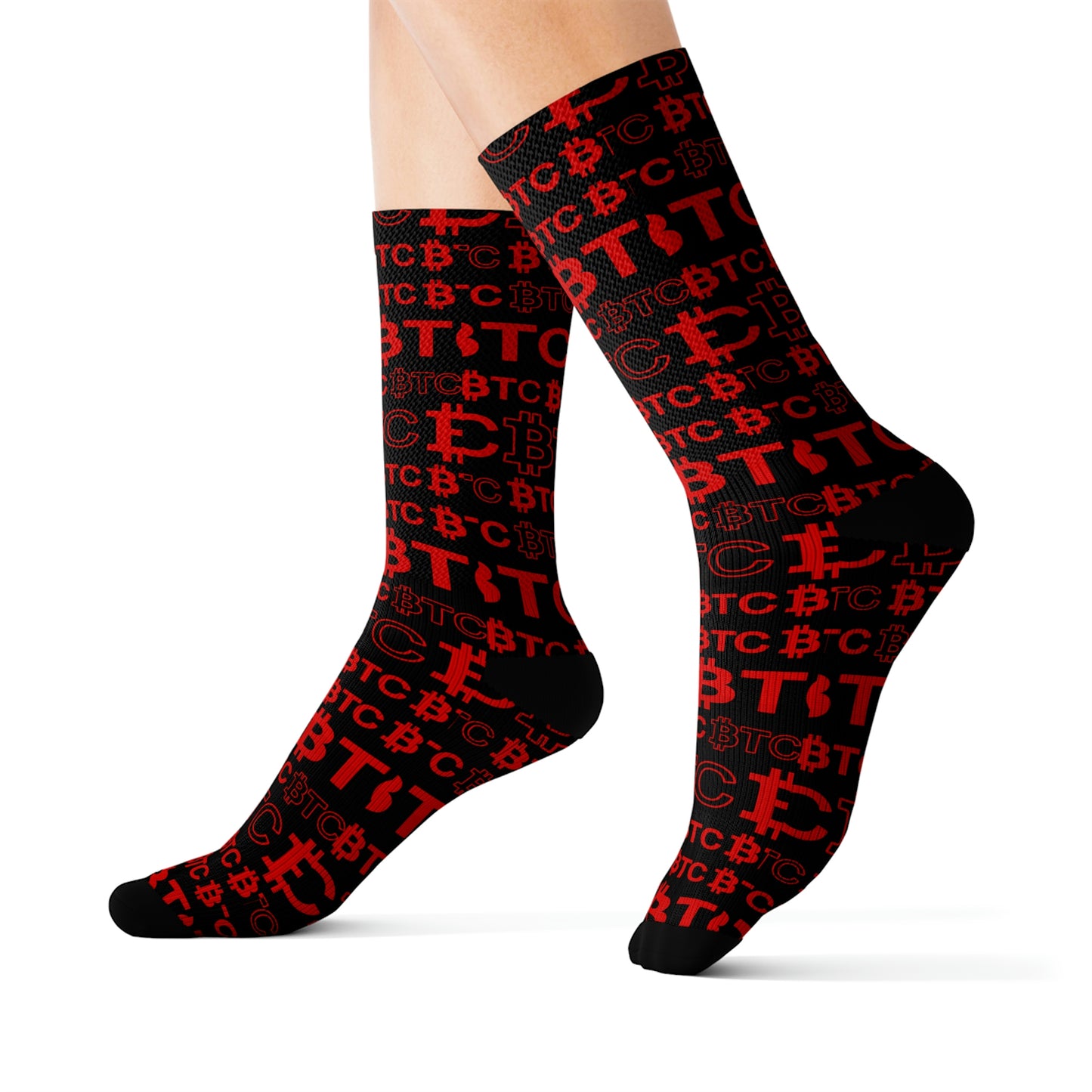Bitcoin Dubai Red Socks Printify