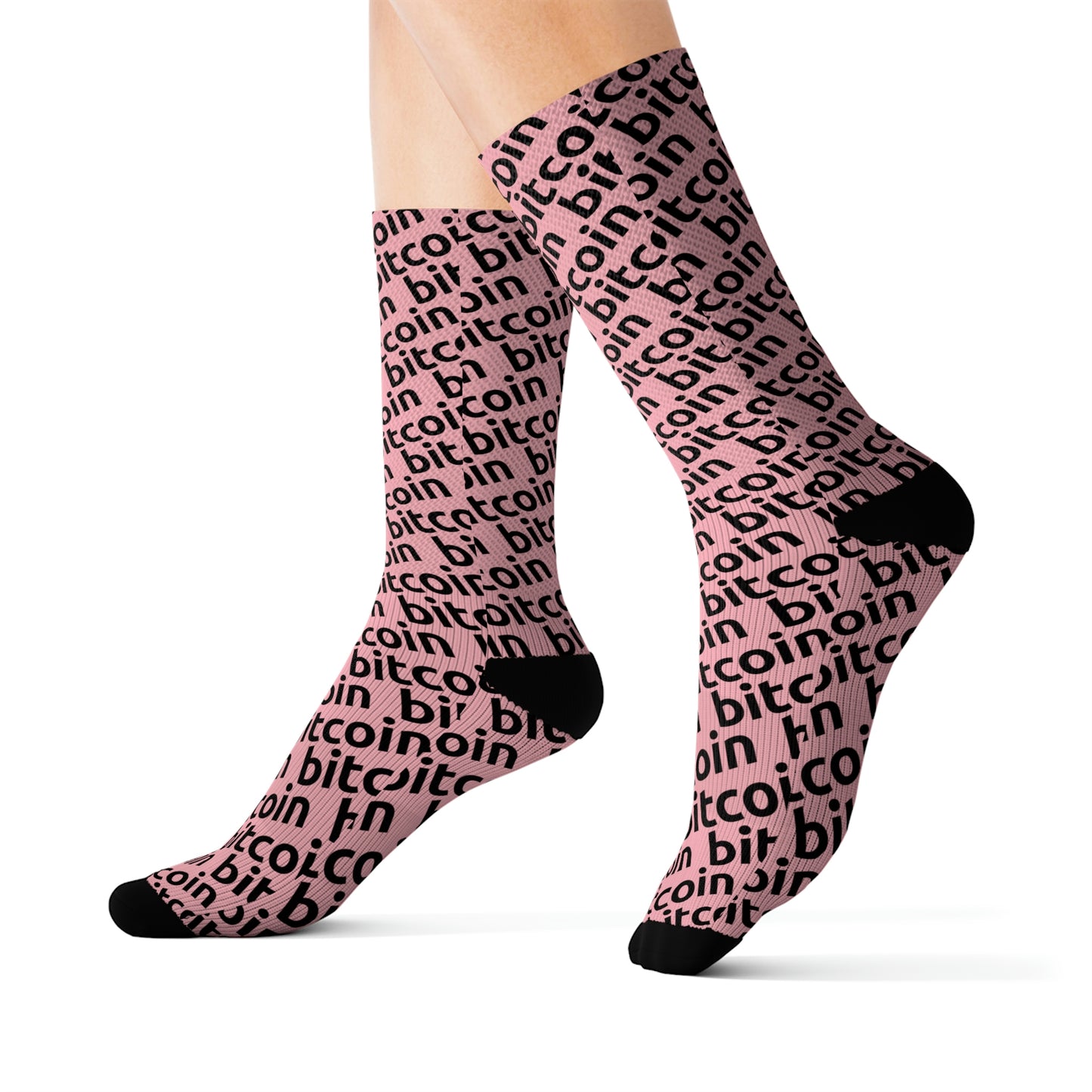 Bitcoin Rosa Socks Printify