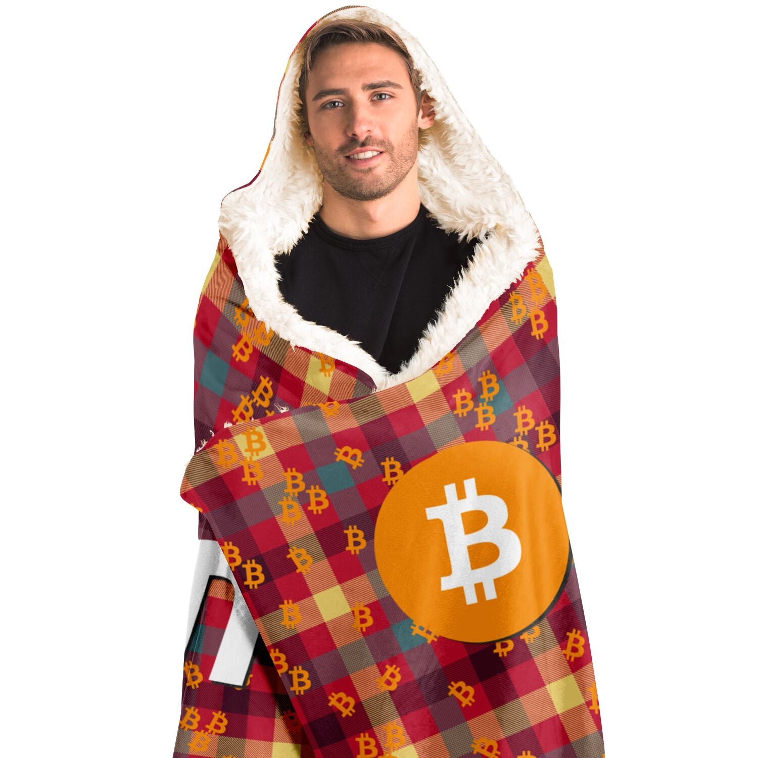 Bitcoin Fall Hooded Blanket In N Out Crypto