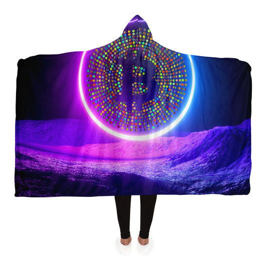 Bitcoin Space Hooded Blanket In N Out Crypto