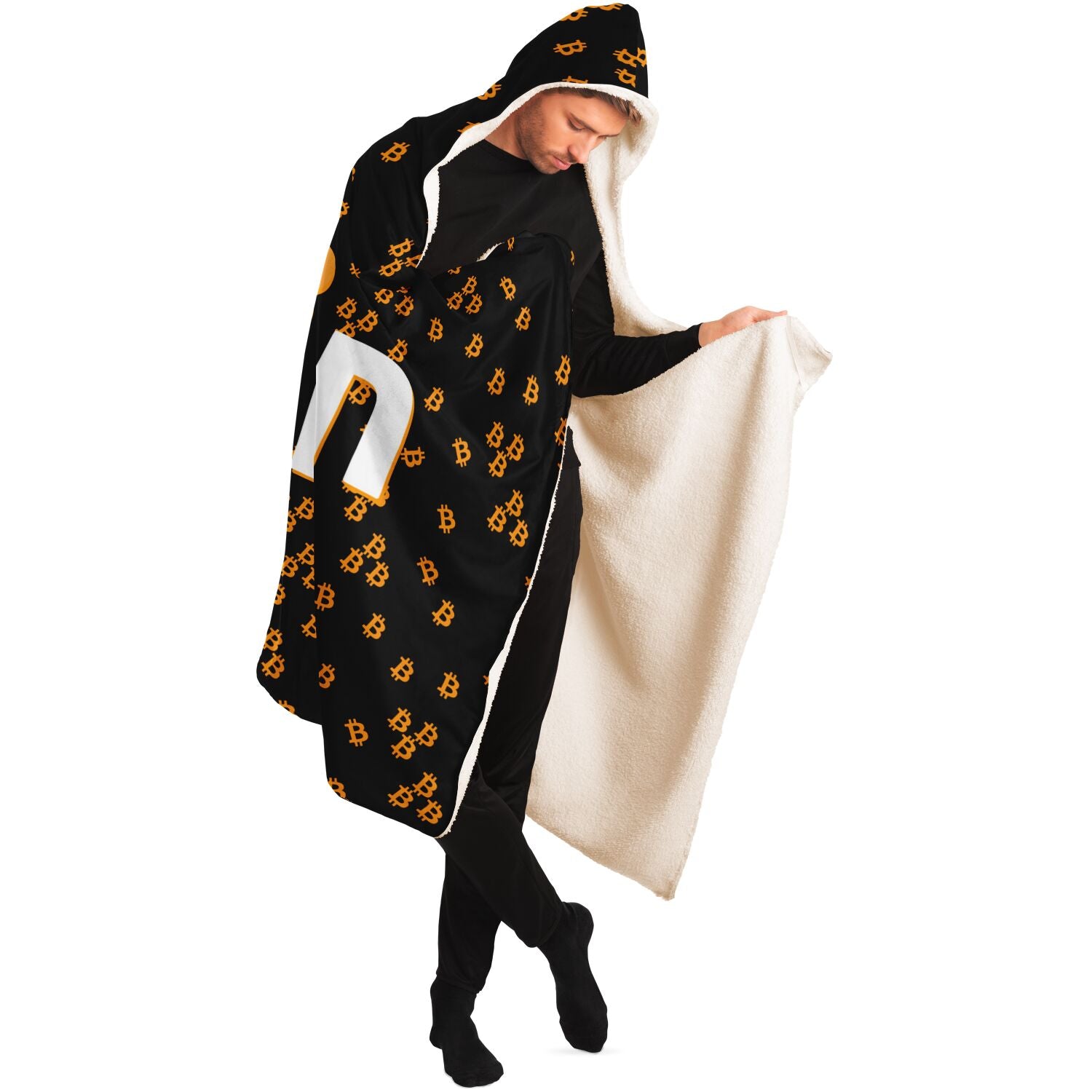 Bitcoin Scatter Hooded Blanket In N Out Crypto