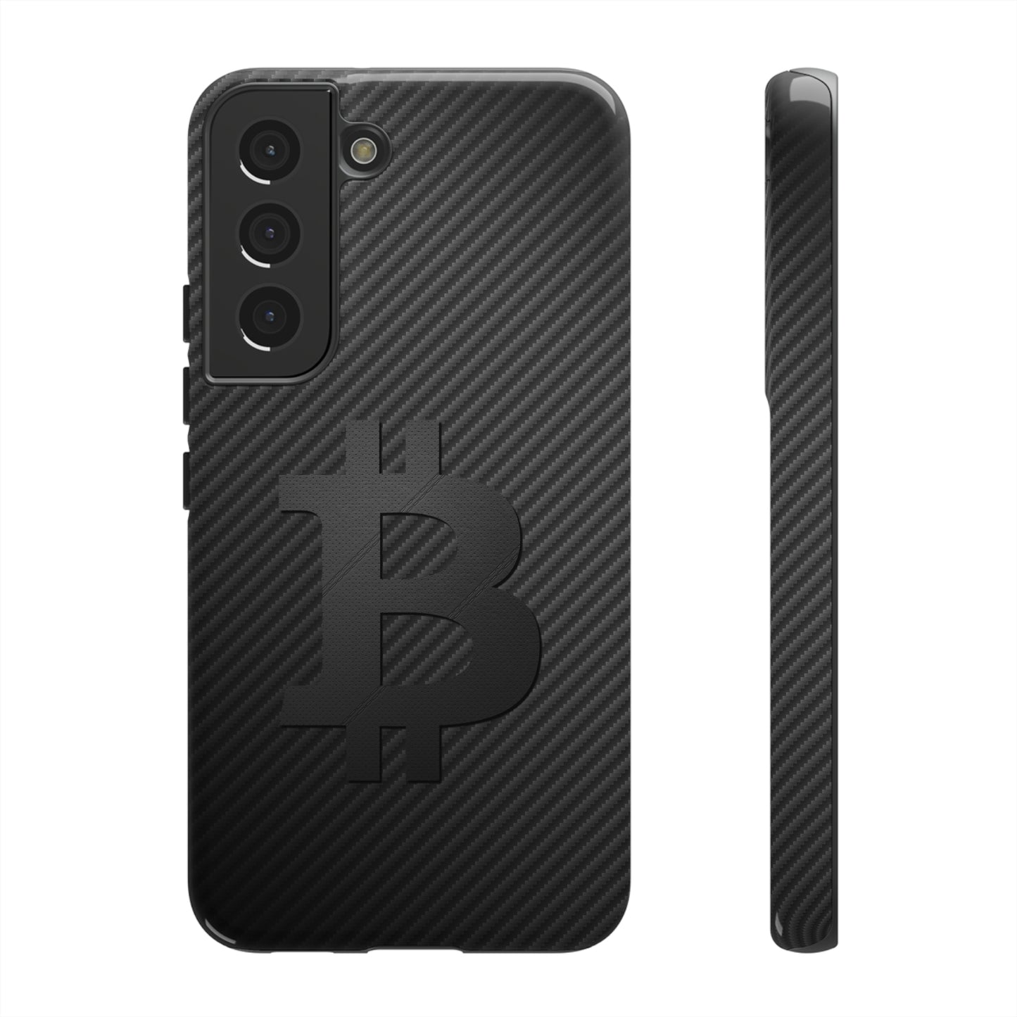 Bitcoin Fiber Blk Leather Tough Case In N Out Crypto