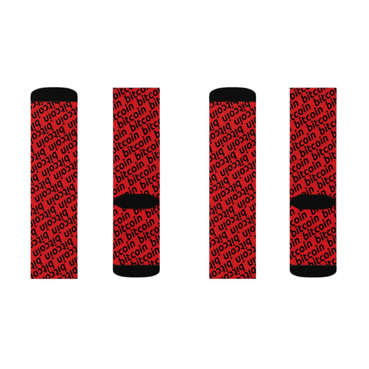 Bitcoin Red Socks Printify