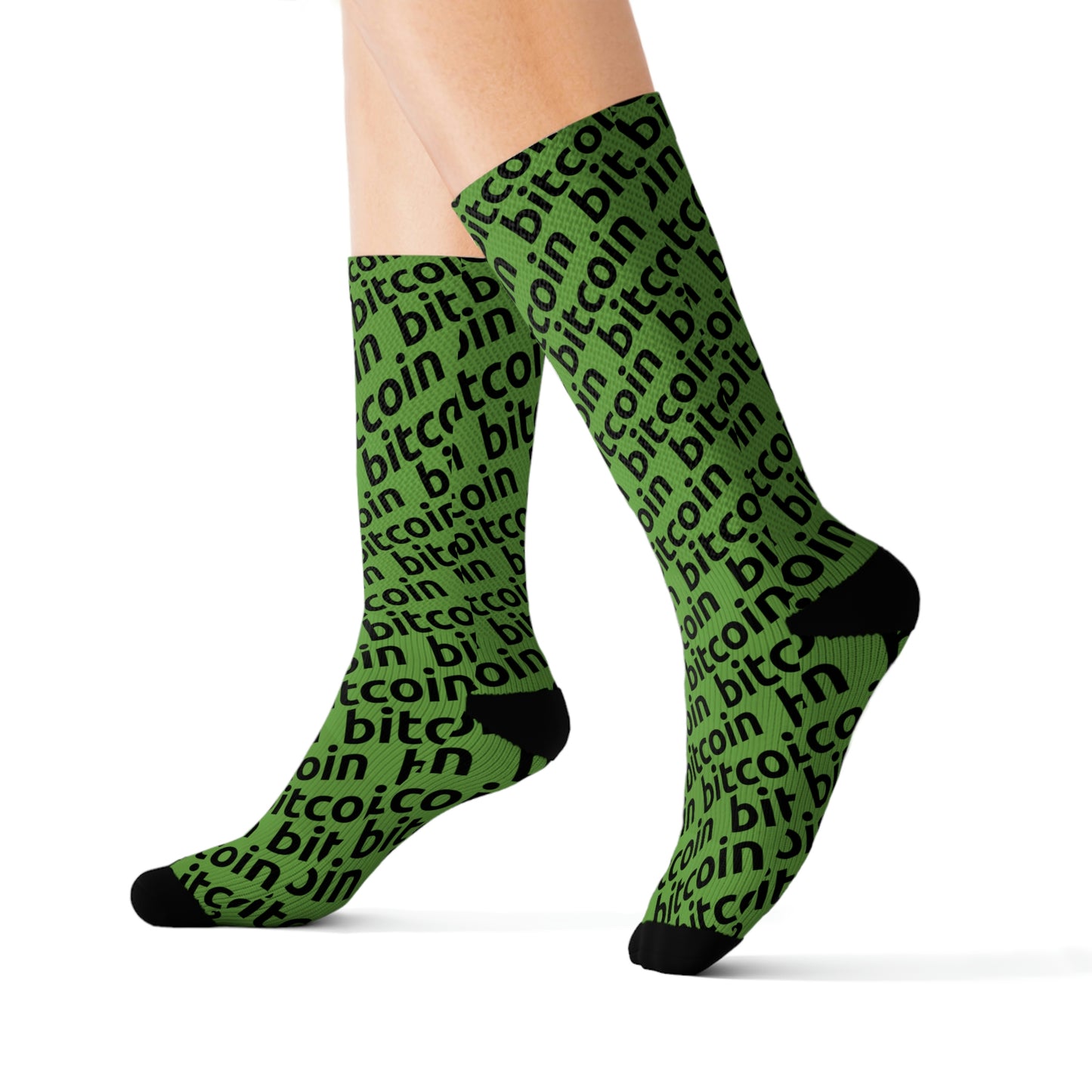 Bitcoin Green Socks Printify