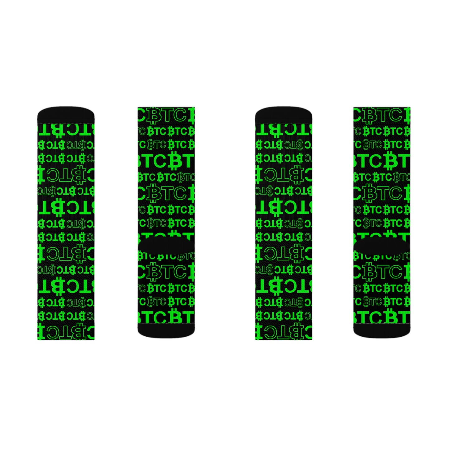 Bitcoin Dubai Green Socks Printify