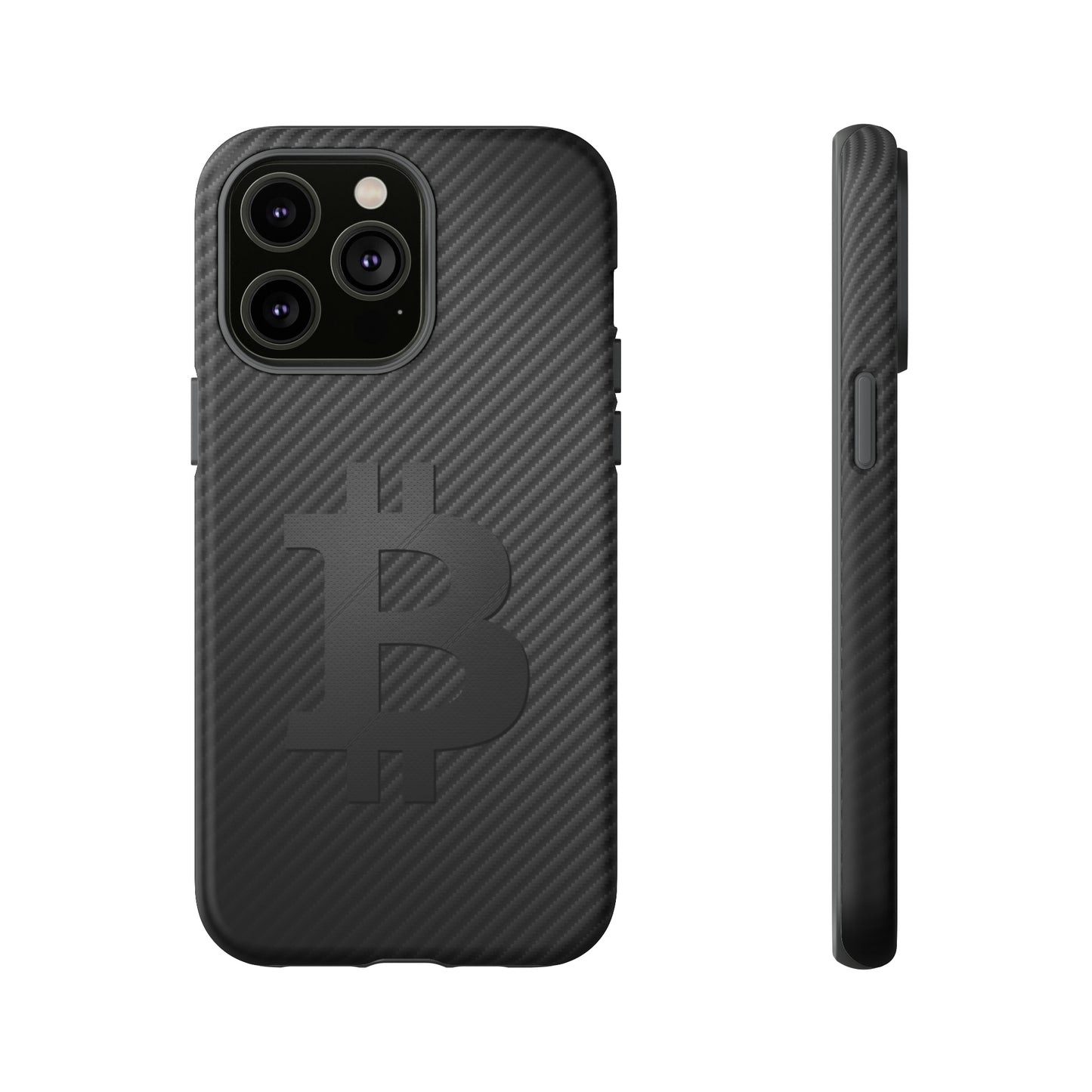 Bitcoin Fiber Blk Leather Tough Case In N Out Crypto