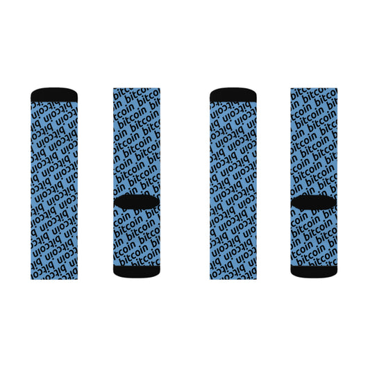 Bitcoin Blu Socks Printify