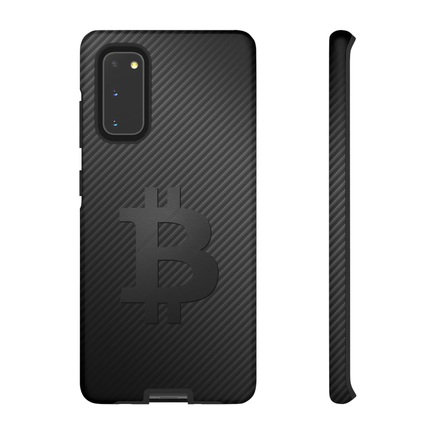 Bitcoin Fiber Blk Leather Tough Case In N Out Crypto