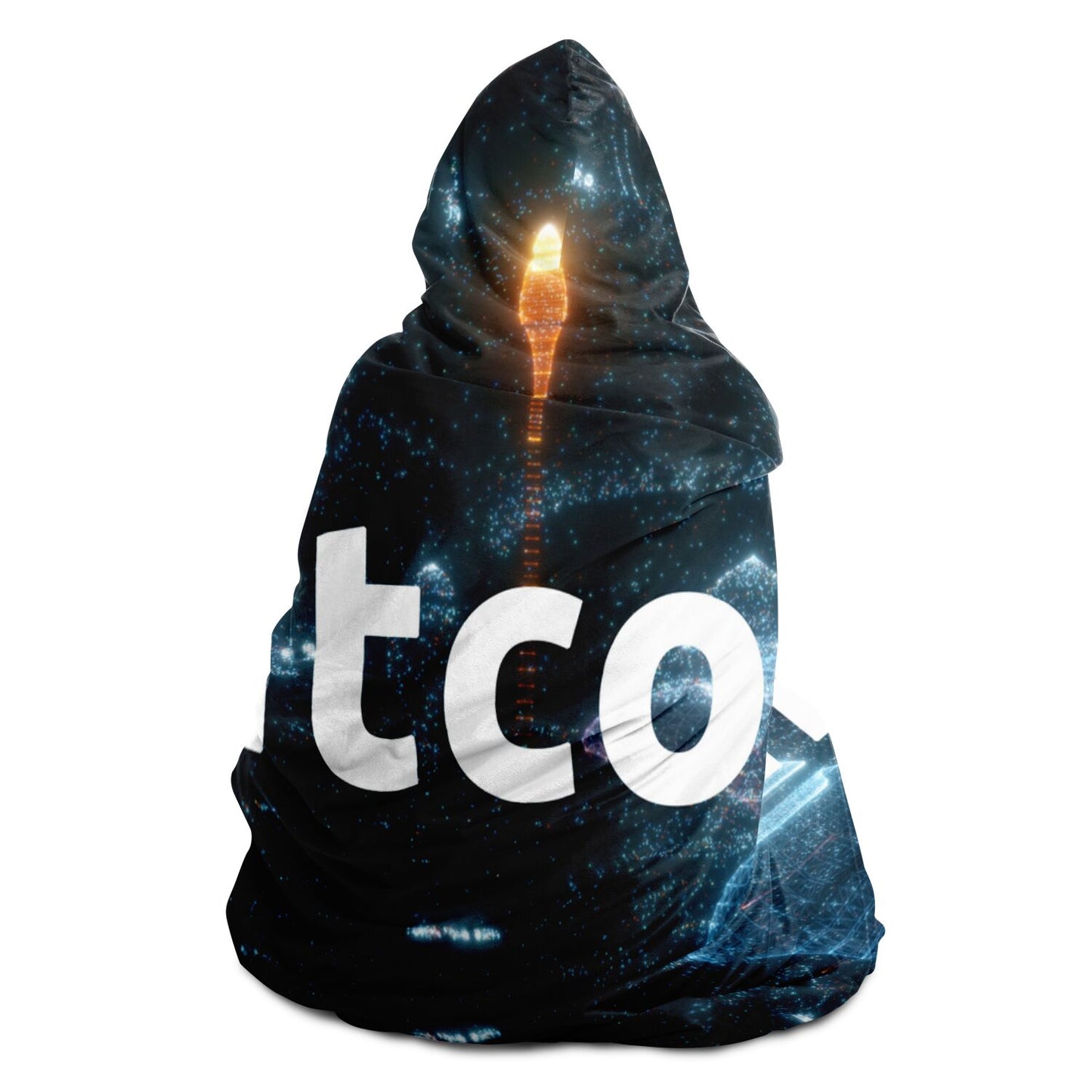 Bitcoin Galaxy Hooded Blanket In N Out Crypto