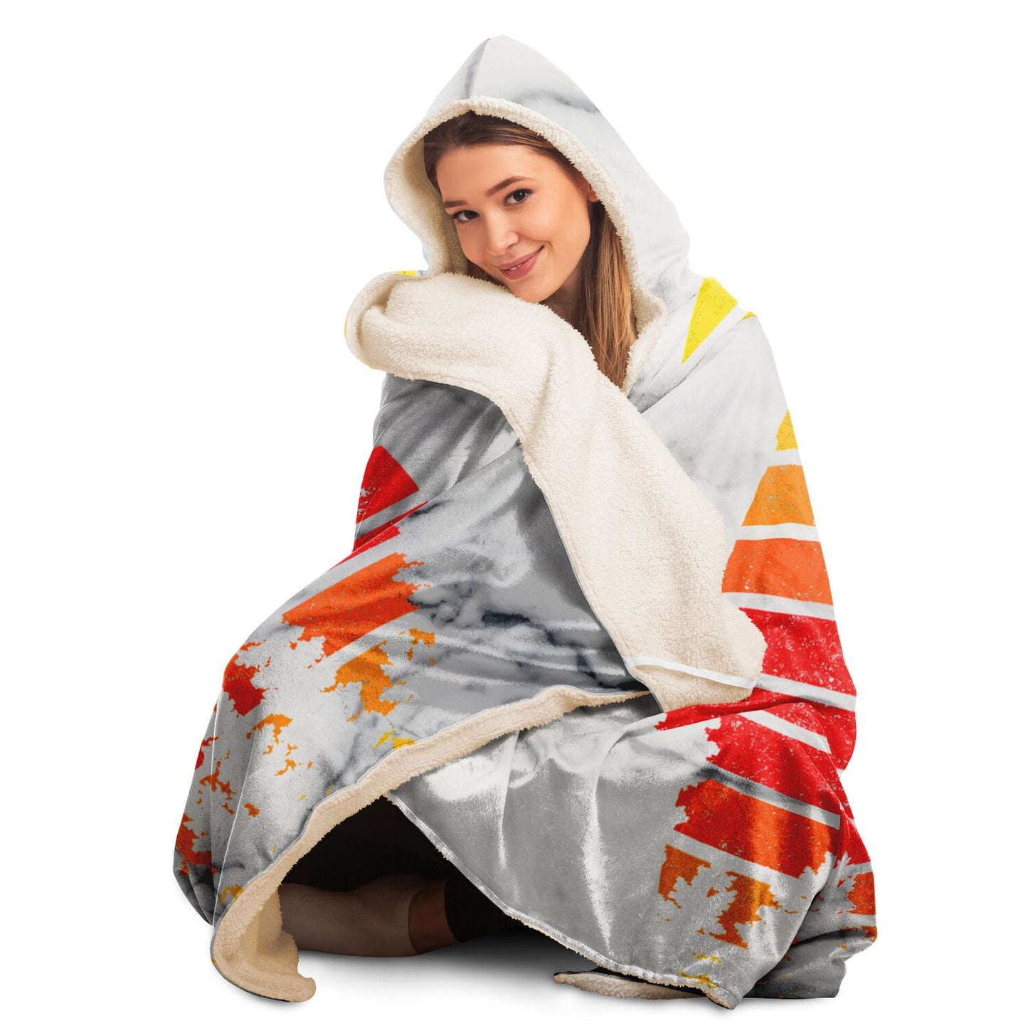 Bitcoin Marble Forest Hooded Blanket