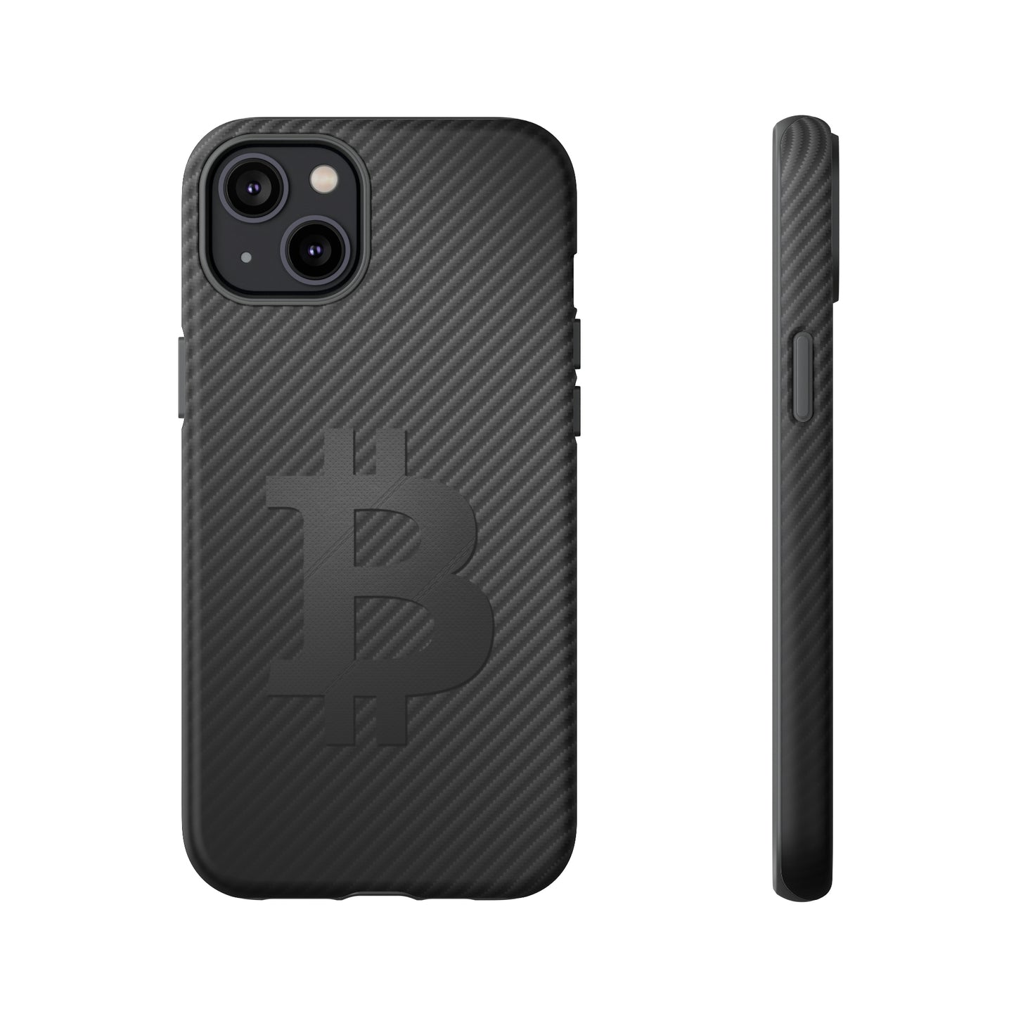 Bitcoin Fiber Blk Leather Tough Case In N Out Crypto