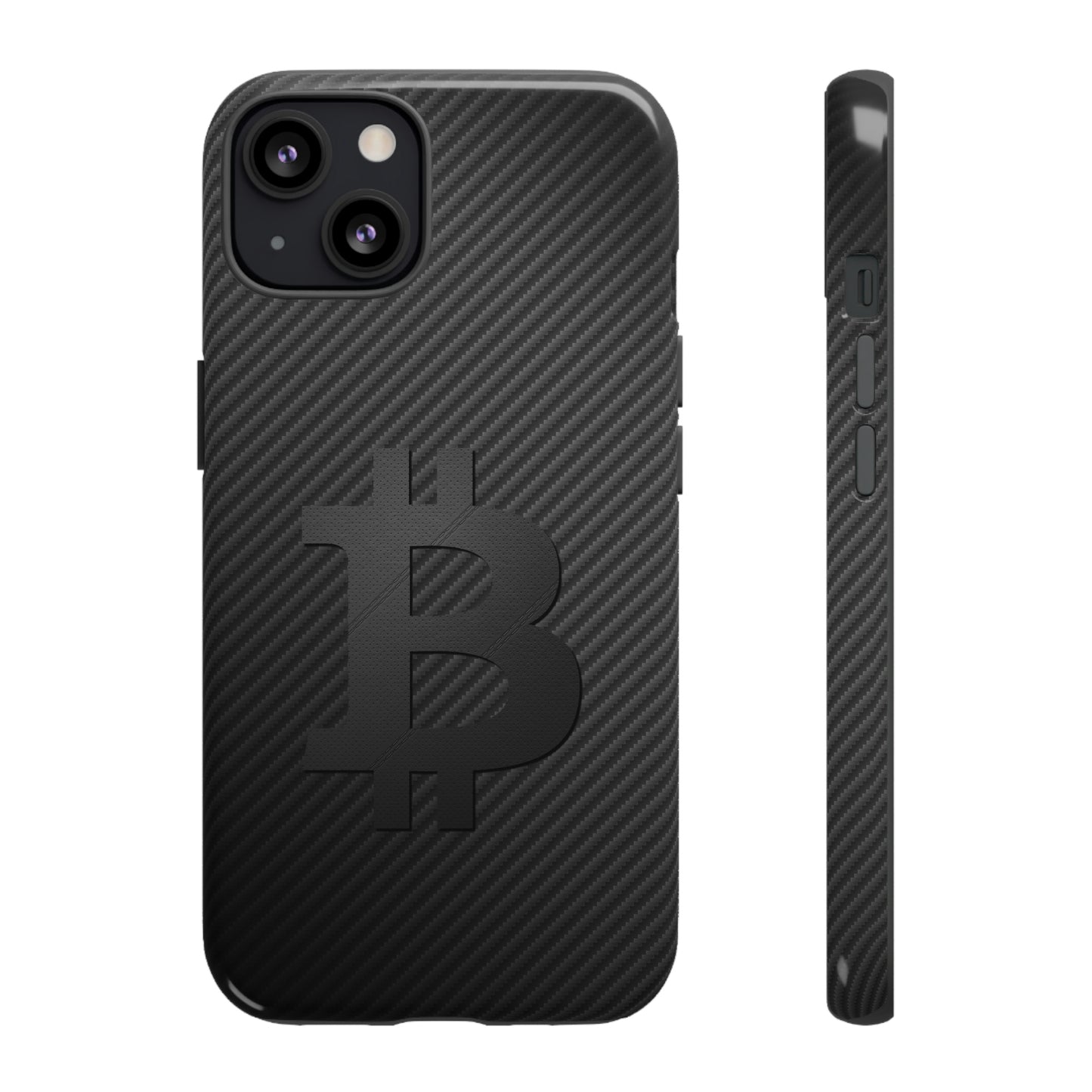 Bitcoin Fiber Blk Leather Tough Case In N Out Crypto