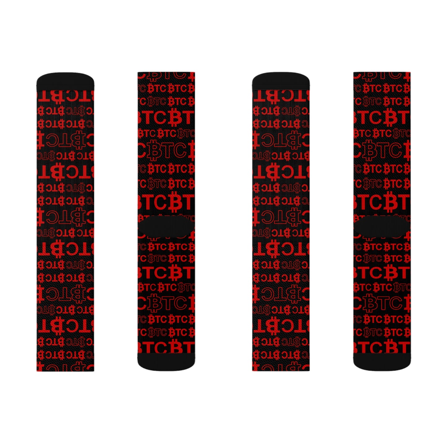 Bitcoin Dubai Red Socks Printify