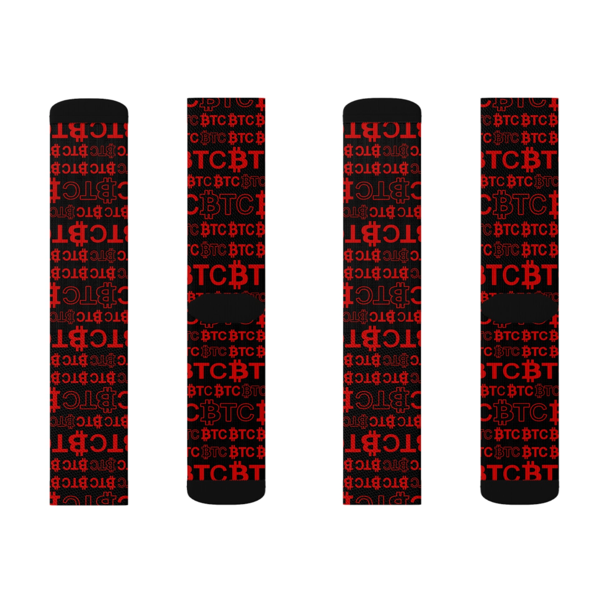 Bitcoin Dubai Red Socks Printify