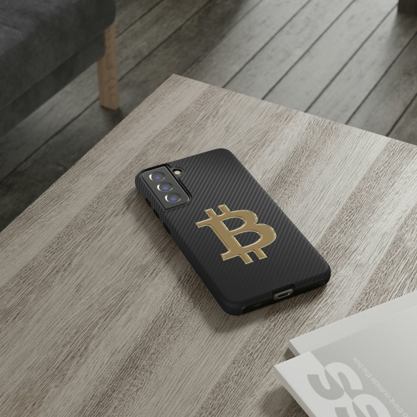 Bitcoin Carbon Fiber Gold Case In N Out Crypto
