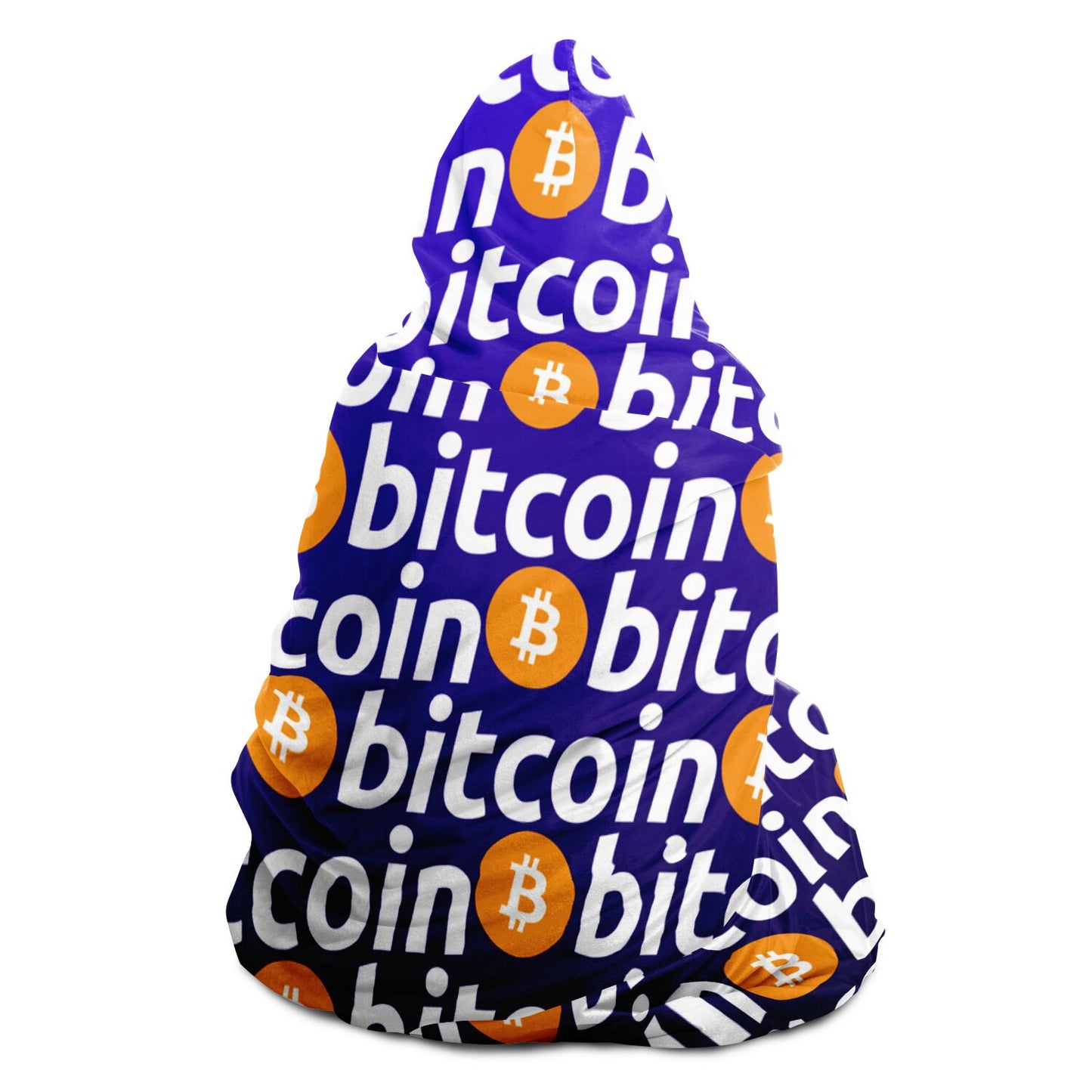 Bitcoin Logo Hooded Blanket In N Out Crypto