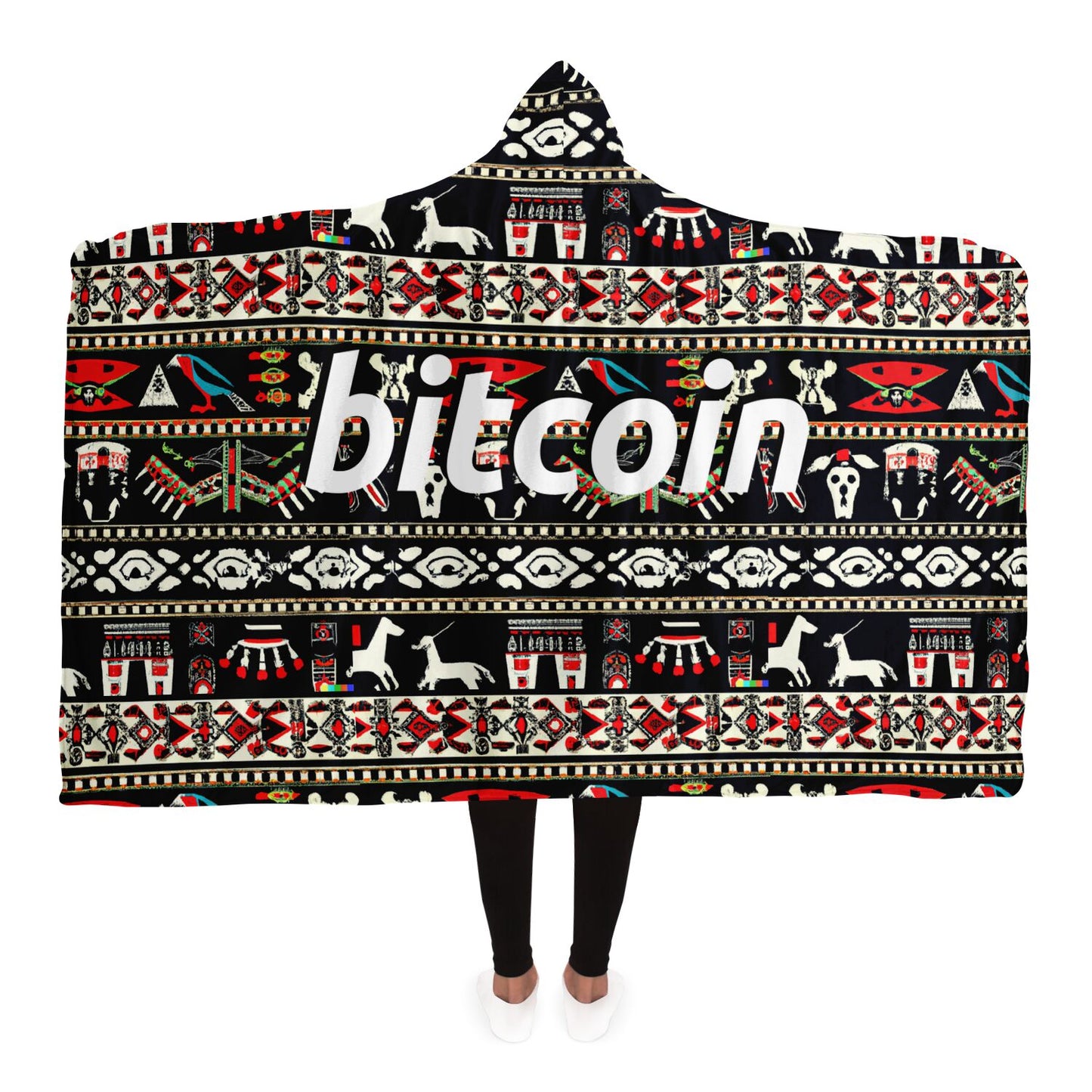 Bitcoin Petroart Hooded Blanket In N Out Crypto