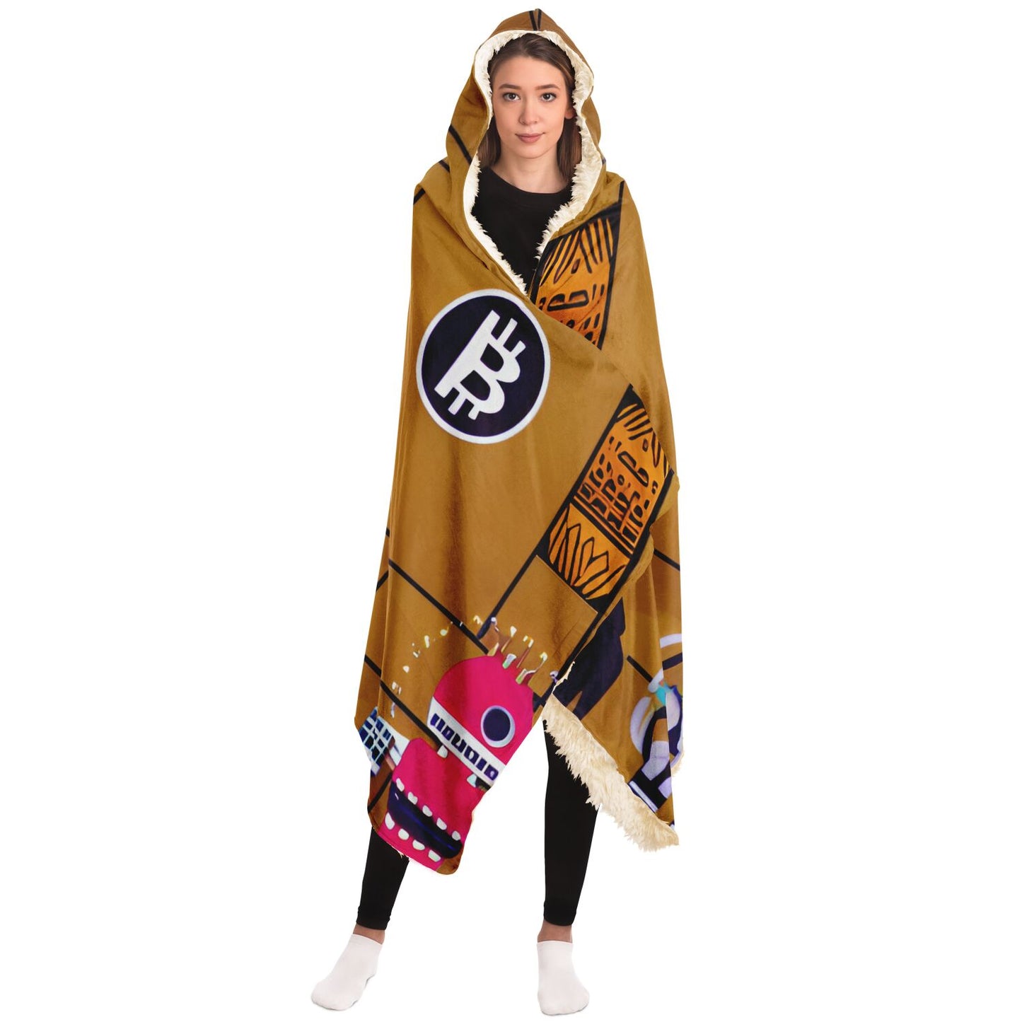 Bitcoin Hopi Hooded Blanket