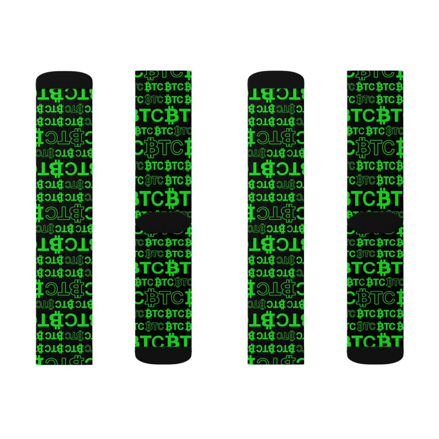 Bitcoin Dubai Green Socks Printify