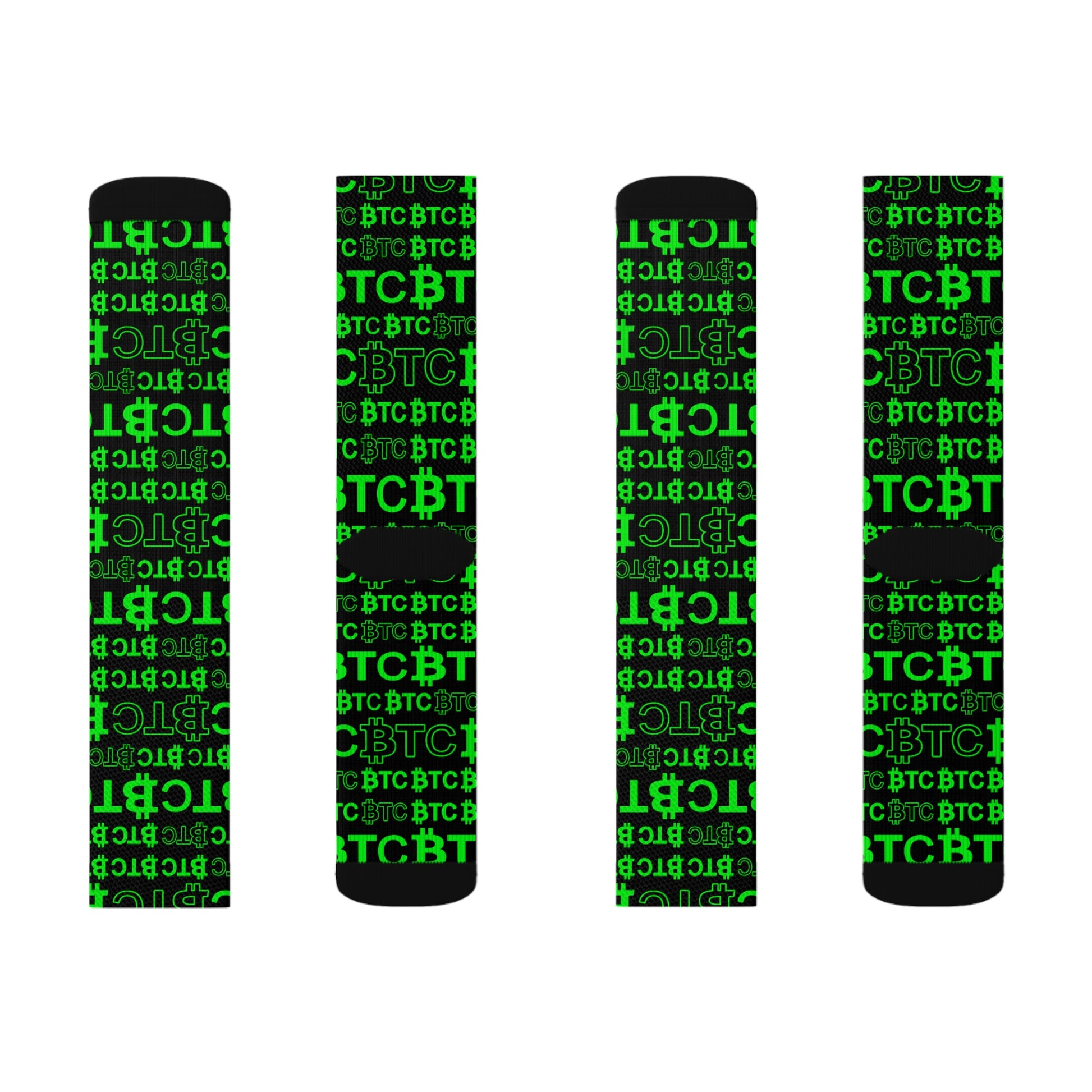 Bitcoin Dubai Green Socks Printify