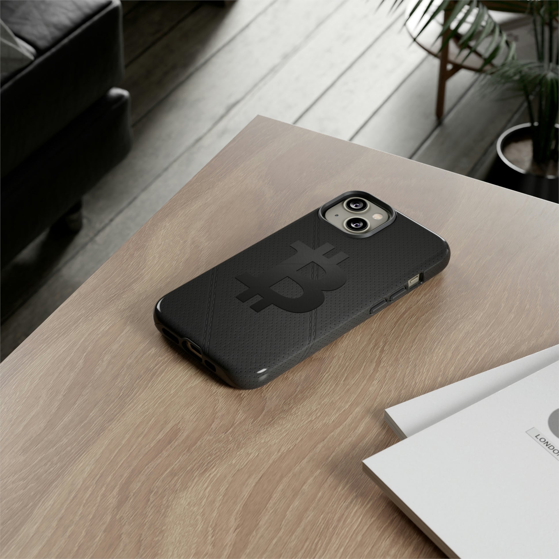 Bitcoin Leather Phone Case In N Out Crypto
