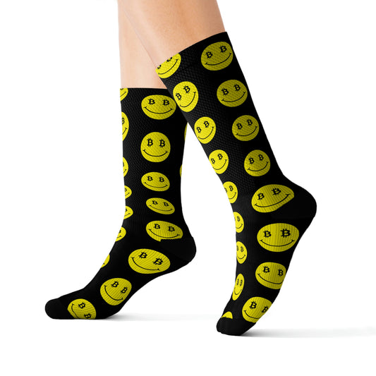 Bitcoin Smile Socks Printify