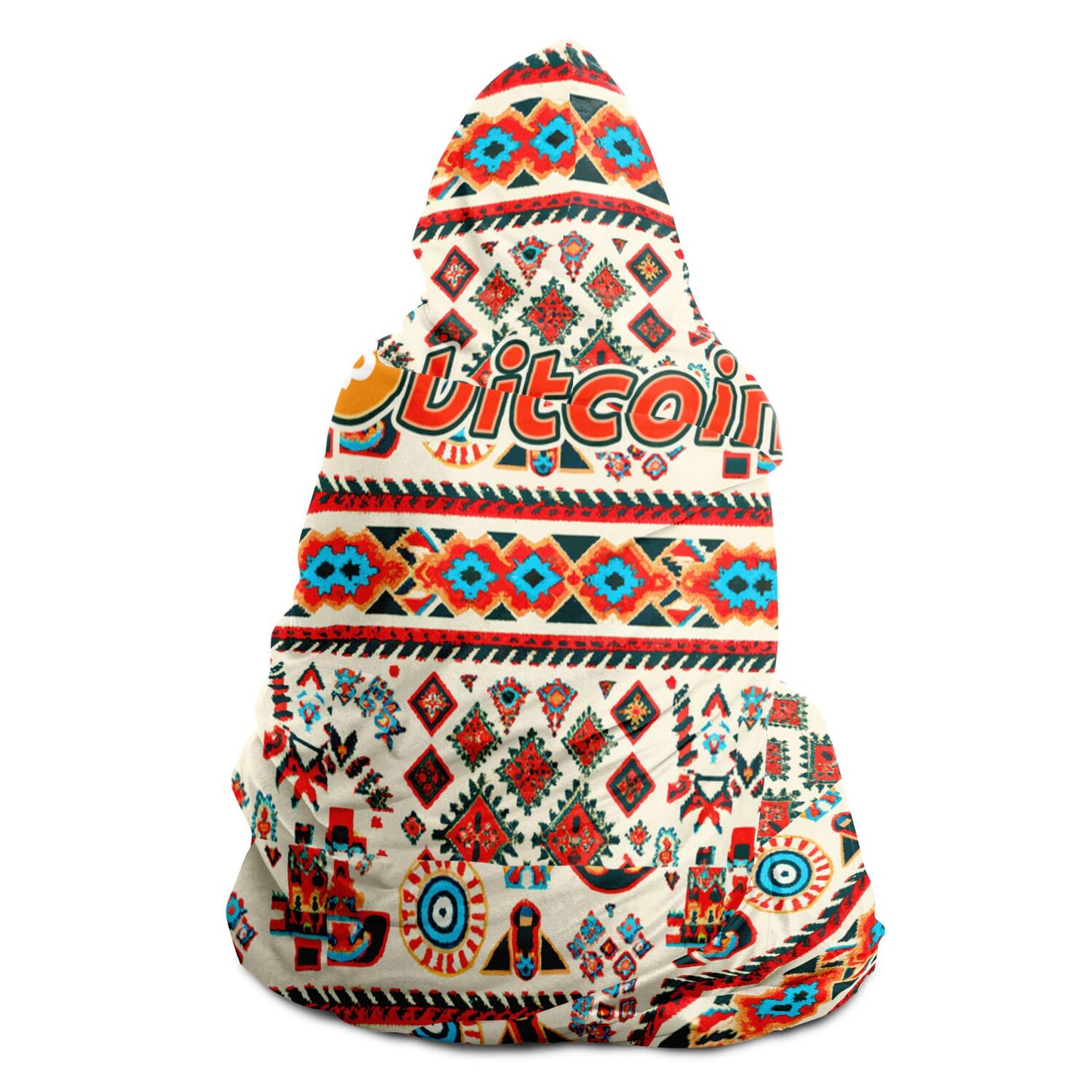 Bitcoin Native Art Hooded Blanket In N Out Crypto